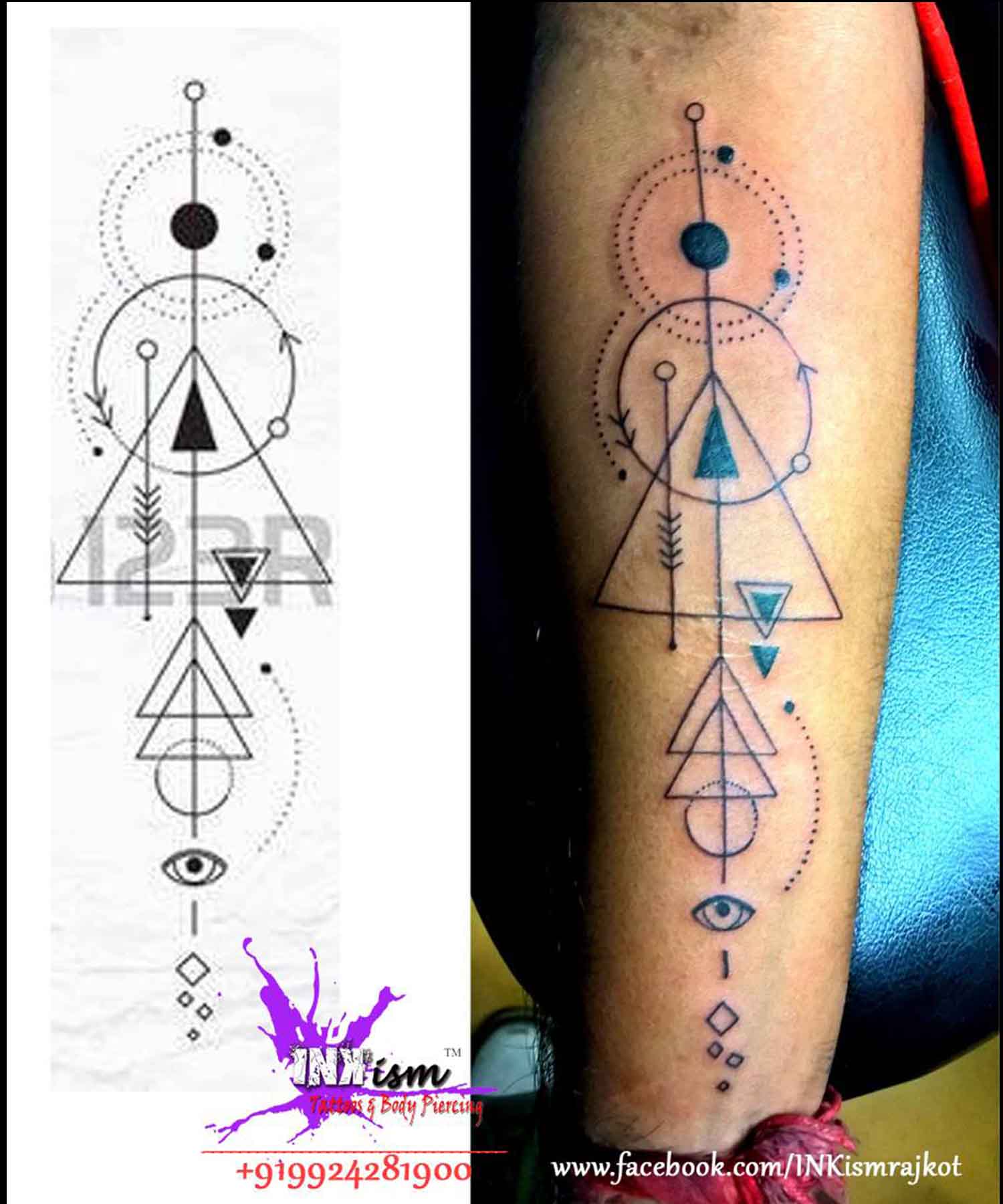 Alchemy tattoo, Eye sun moon stars tattoo, Spiritual tattoo, Religion Tattoo, Inkism tattoo and body piercing rajkot gujarat