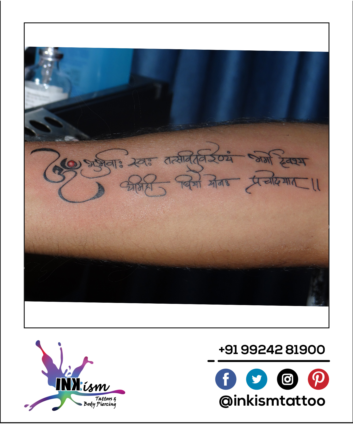 Gayatri mantra, Arm tattoo, Tattoo, Spiritual Tattoo, Mantra, Inkism tattoo and body piercing, rajkot gujarat