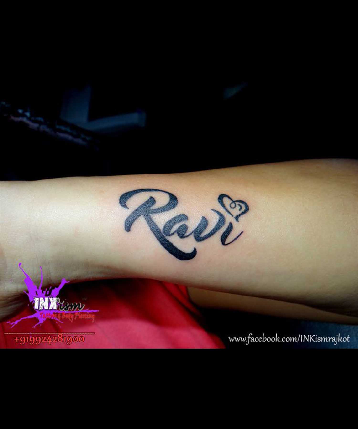 Name Calligraphy tattoo, Calligraphy tattoo, Name tattoo, Inkism tattoo and body piercing rajkot gujarat