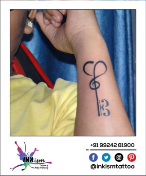 Heart and key tattoo, Heart tattoo, key tattoo, inkism tatttoo and body piercing rajkot gujarat