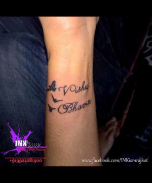 Calligraphy Tattoo, Birds tattoo, Inkism tattoo and body piercing rajkot gujarat