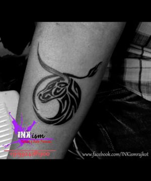 Zodiac sign tattoo, Taurus tattoo, Inkism tattoo and bod piercing rajkot gujarat